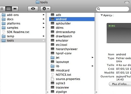 Emulateur Android sous Mac OS X